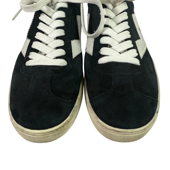 Stuart Weitzman Women's 8B Black & White Suede Leather Daryl Sneakers Shoes - Picture 4 of 8